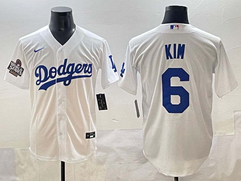 Men 2025 Los Angeles Dodgers #6 H.S.Kim White Game Nike MLB Jersey style 18->los angeles dodgers->MLB Jersey